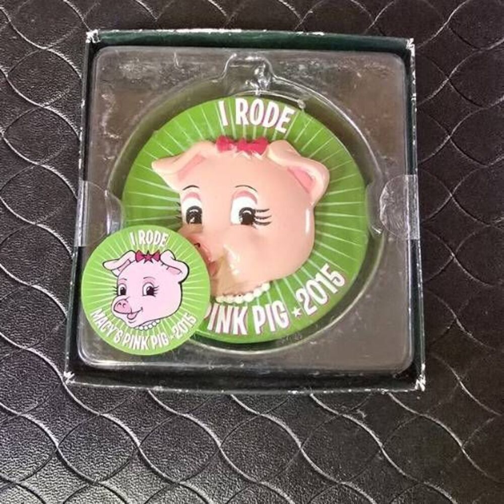 Rare Macy's 2015 Pink Pig Ornament